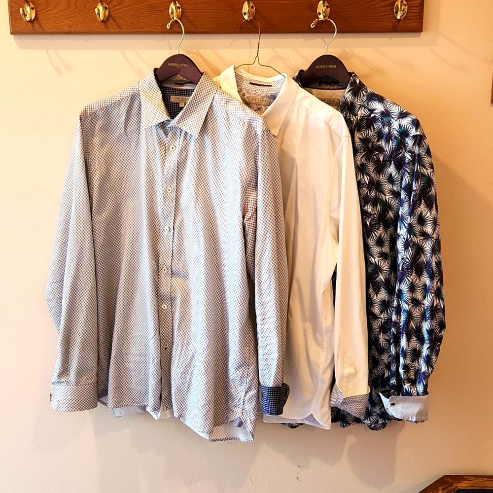 (3) Ted Baker London shirts size 6-7 (XXL)